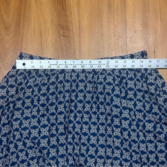 J. Crew Blue and White Smocked Bubble Mini Skirt - Picture 10 of 14